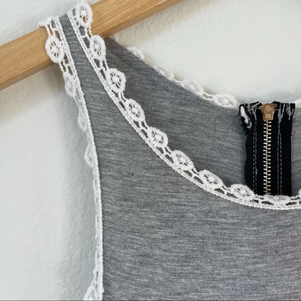 POL Heather Gray Baby Doll Racerback Midi Dress S - Picture 7 of 13